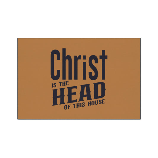 Christian Heavy Duty Floor Mat, Christ Is The Head Of This House Home Decor, Religious Entryway Rug, Scripture Welcome Mat, Inspirational