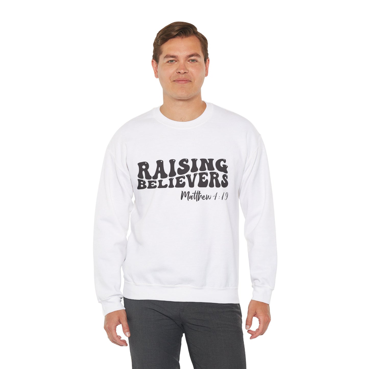 Raising Believers  Unisex Heavy Blend™ Crewneck Christian Sweatshirt