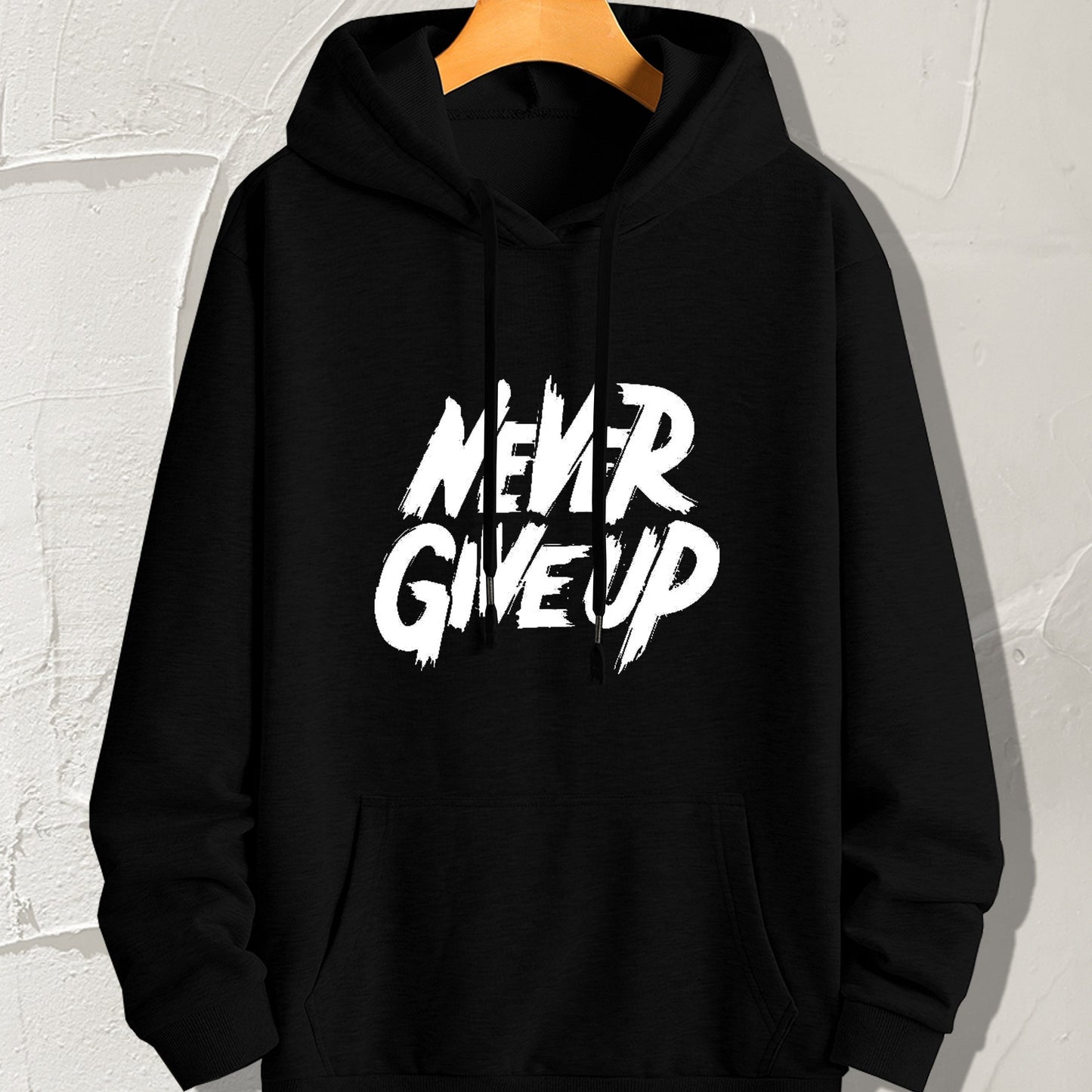 Never Give Up Men's Christian Pullover Hooded Sweatshirt claimedbygoddesigns