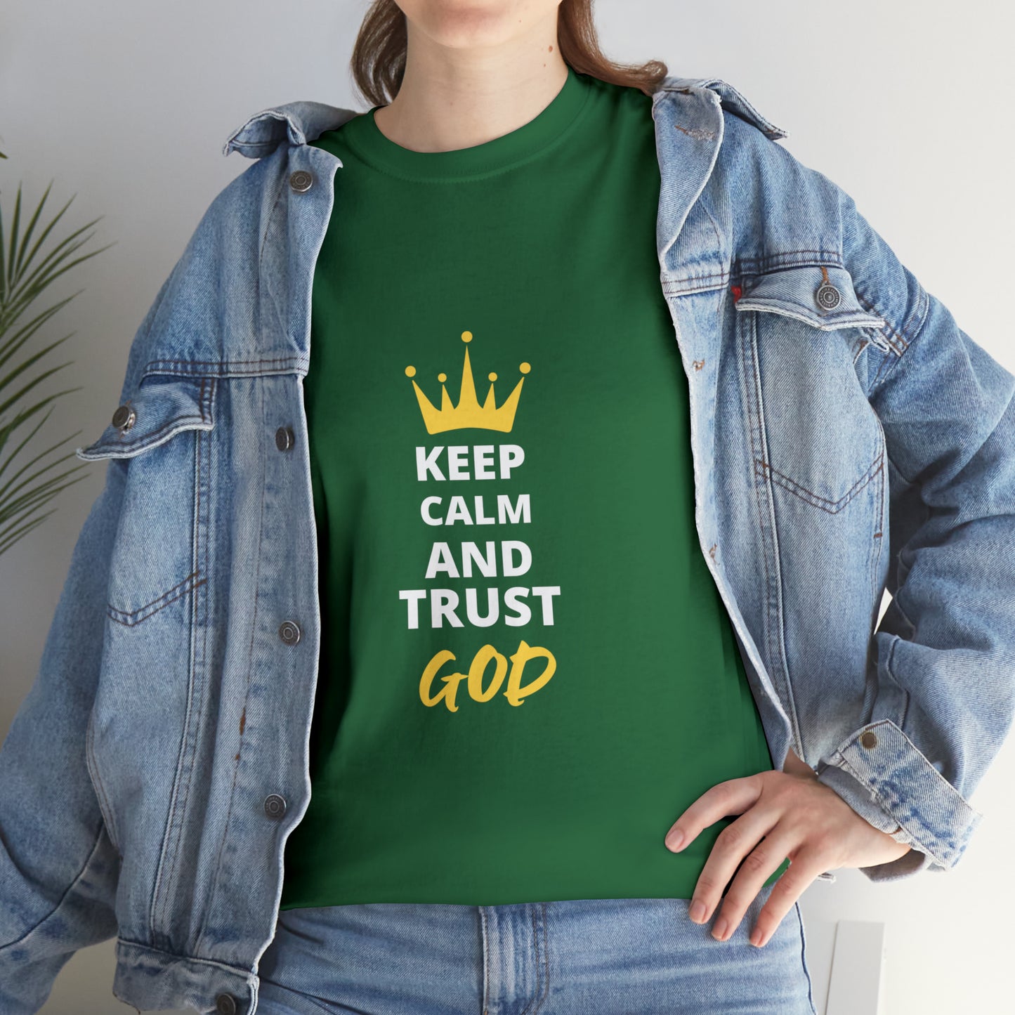 Keep Calm And Trust God Unisex Heavy Cotton Tee Printify