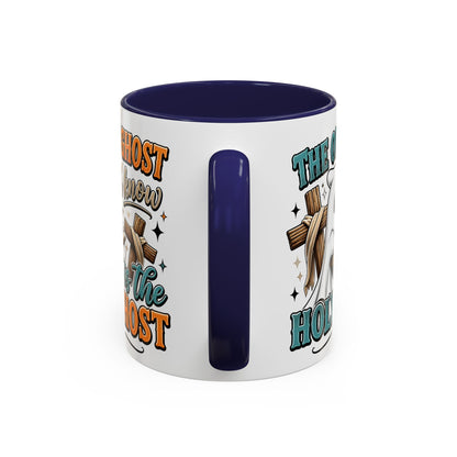 Accent Mug — "The Only Ghost I Know Is the Holy Ghost" Christian Halloween Coffee Cup