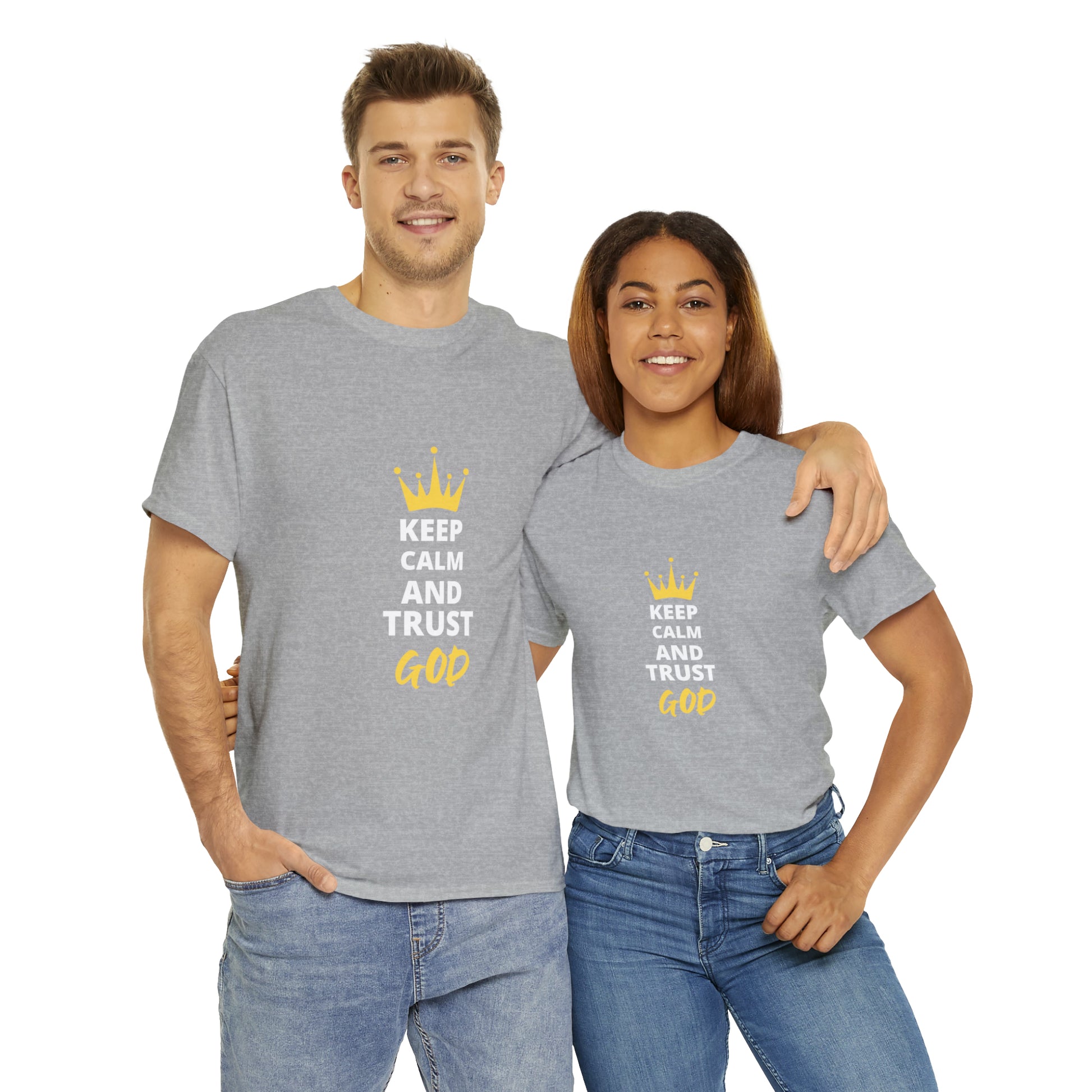 Keep Calm And Trust God Unisex Heavy Cotton Tee Printify