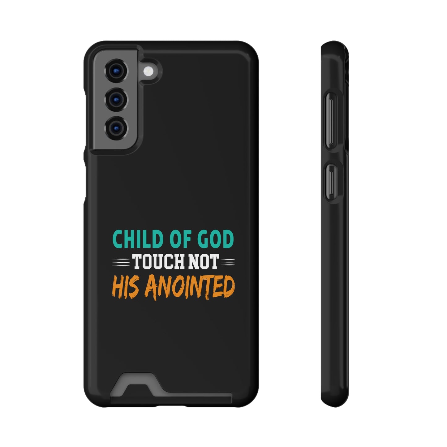 Child Of God Touch Not His Anointed Christian Phone Case With Card Holder Printify