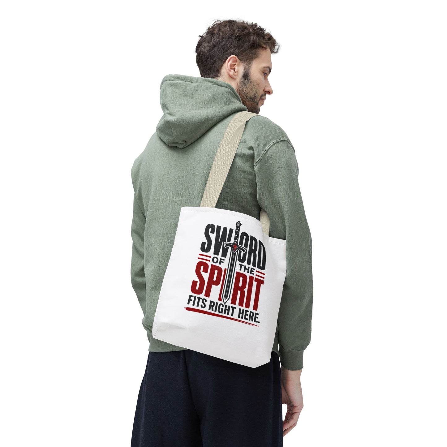 Sword of the Spirit Tote Bag — Christian Faith Inspirational Canvas Tote - ClaimedbyGodDesigns