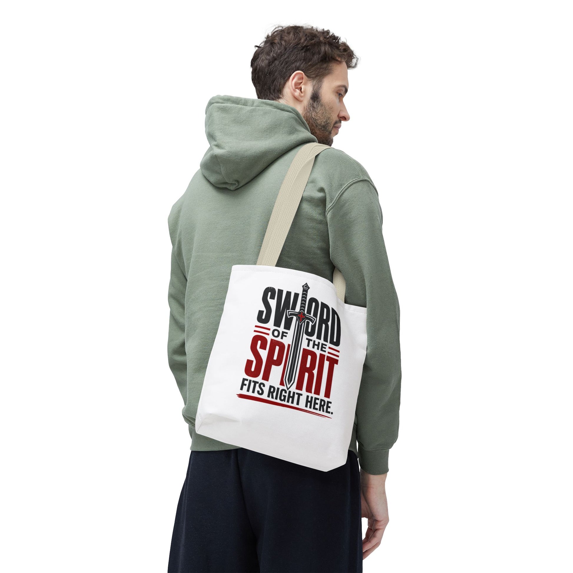 Sword of the Spirit Tote Bag — Christian Faith Inspirational Canvas Tote - ClaimedbyGodDesigns