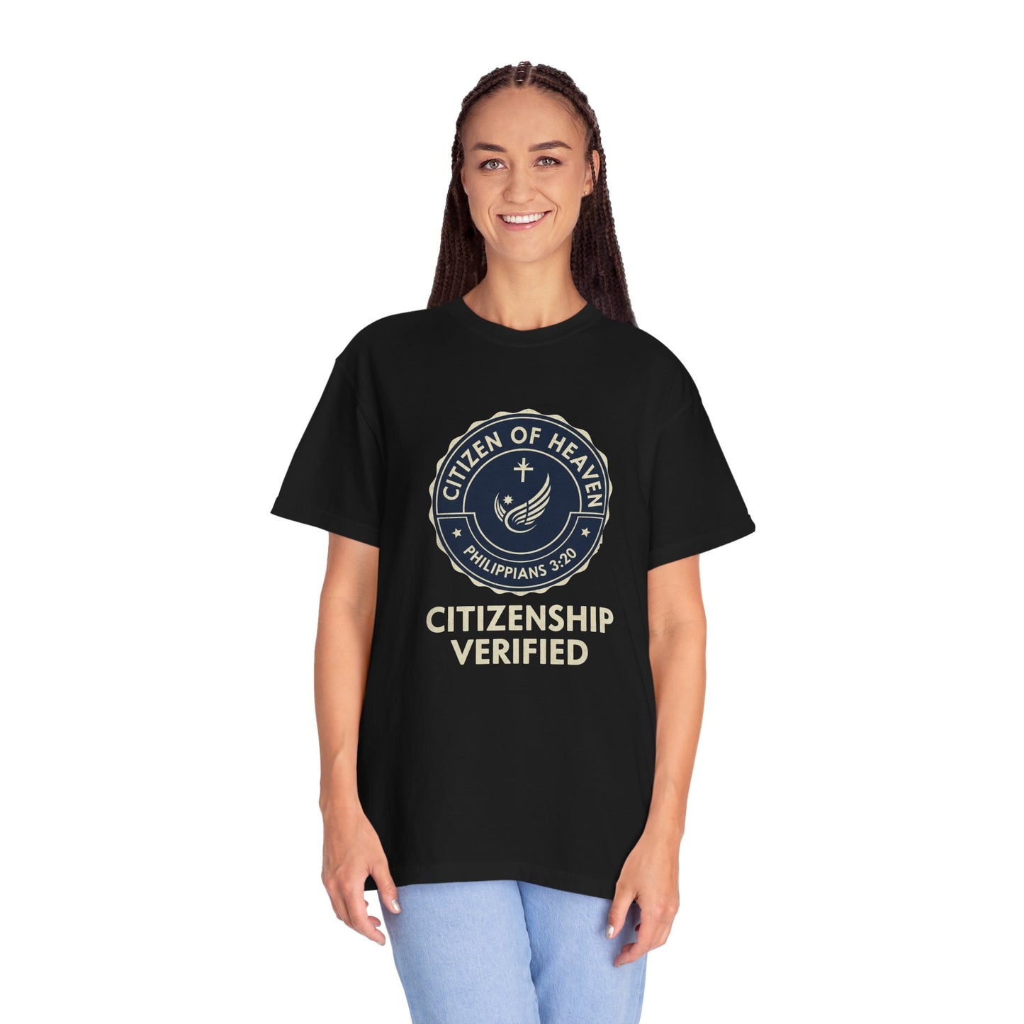 Citizen of Heaven T-shirt, Unisex Garment - Dyed Tee, Spiritual Gift, Christian Apparel, Faith - Based Fashion, Inspirational Top - ClaimedbyGodDesigns