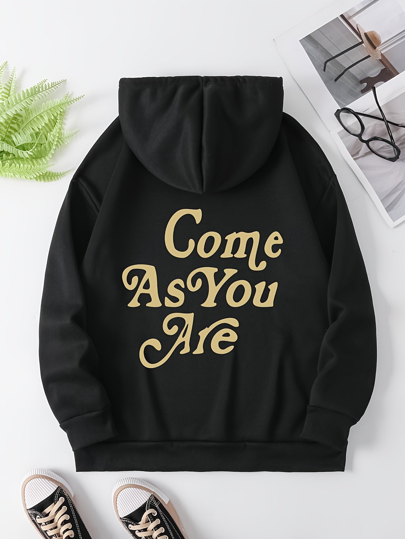 Come As You Are Women's Christian Pullover Hooded Sweatshirt claimedbygoddesigns