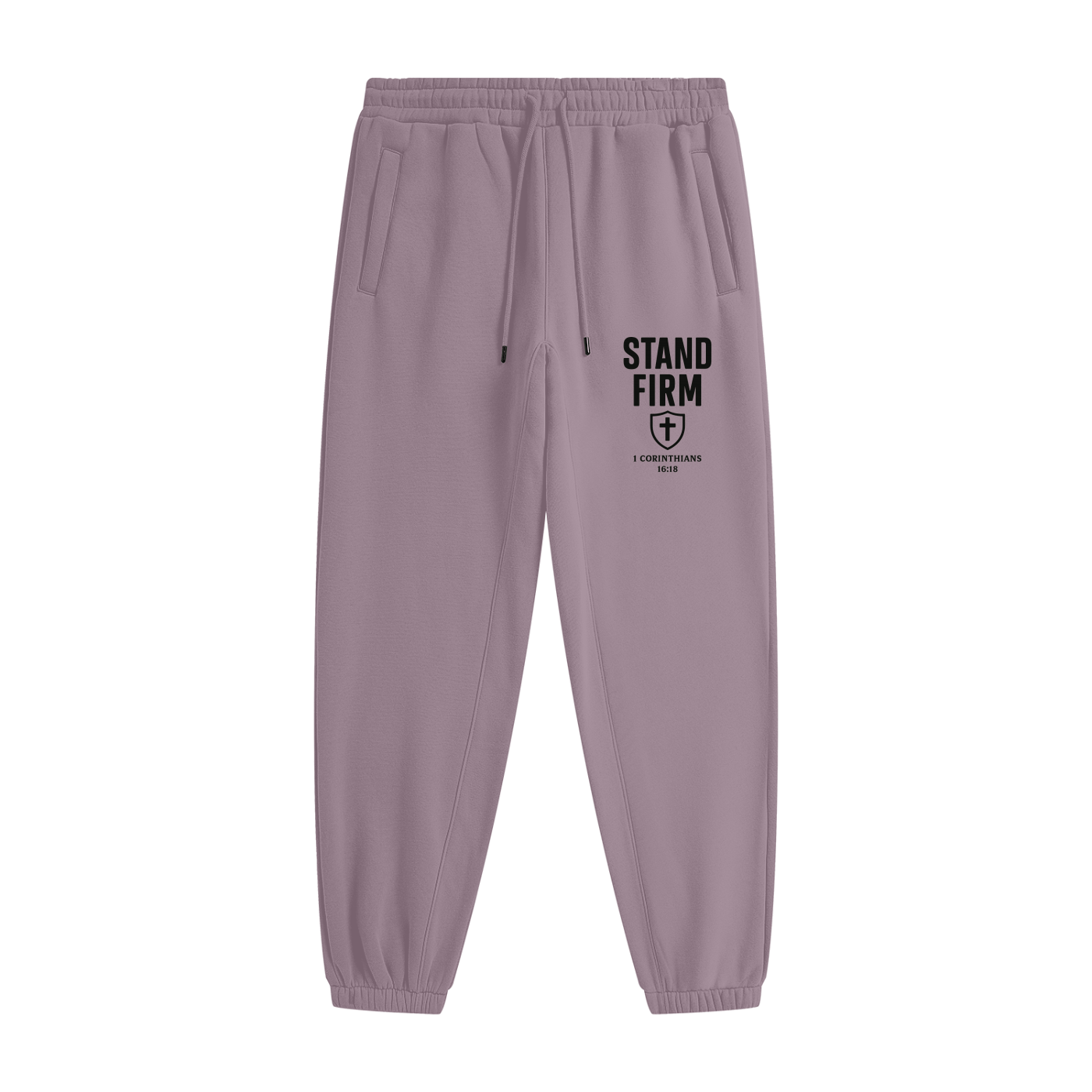 Stand Firm Unisex (men women) Heavyweight Fleece Sweatpants(Joggers) - ClaimedbyGodDesigns