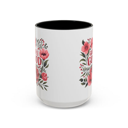 Christian Ceramic Mug- He Is Good Accent Coffee Mug (11, 15oz)