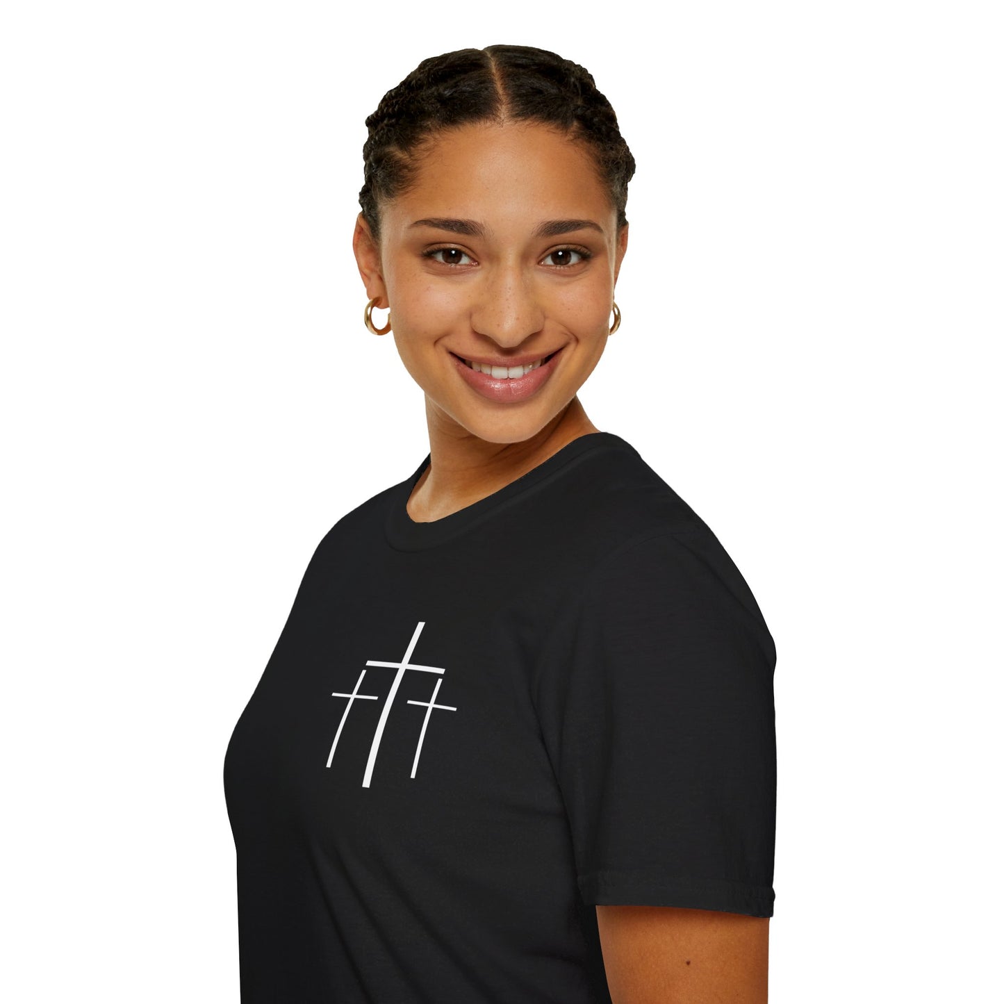 Faith Over Fear 3 Crosses   Christian Unisex T-shirt