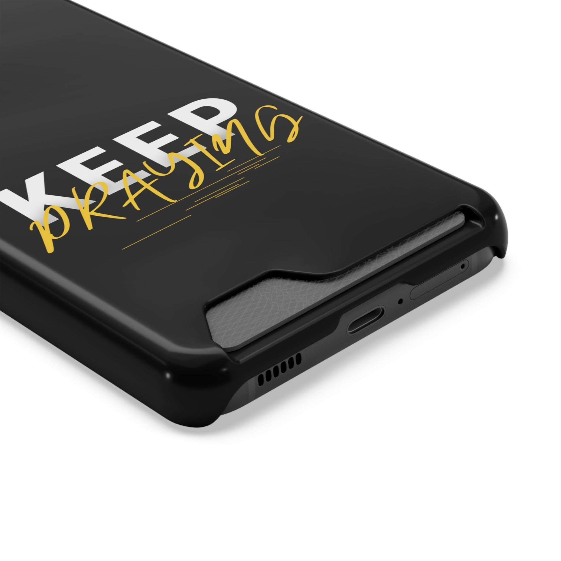 Keep Praying Christian Phone Case With Card Holder Printify