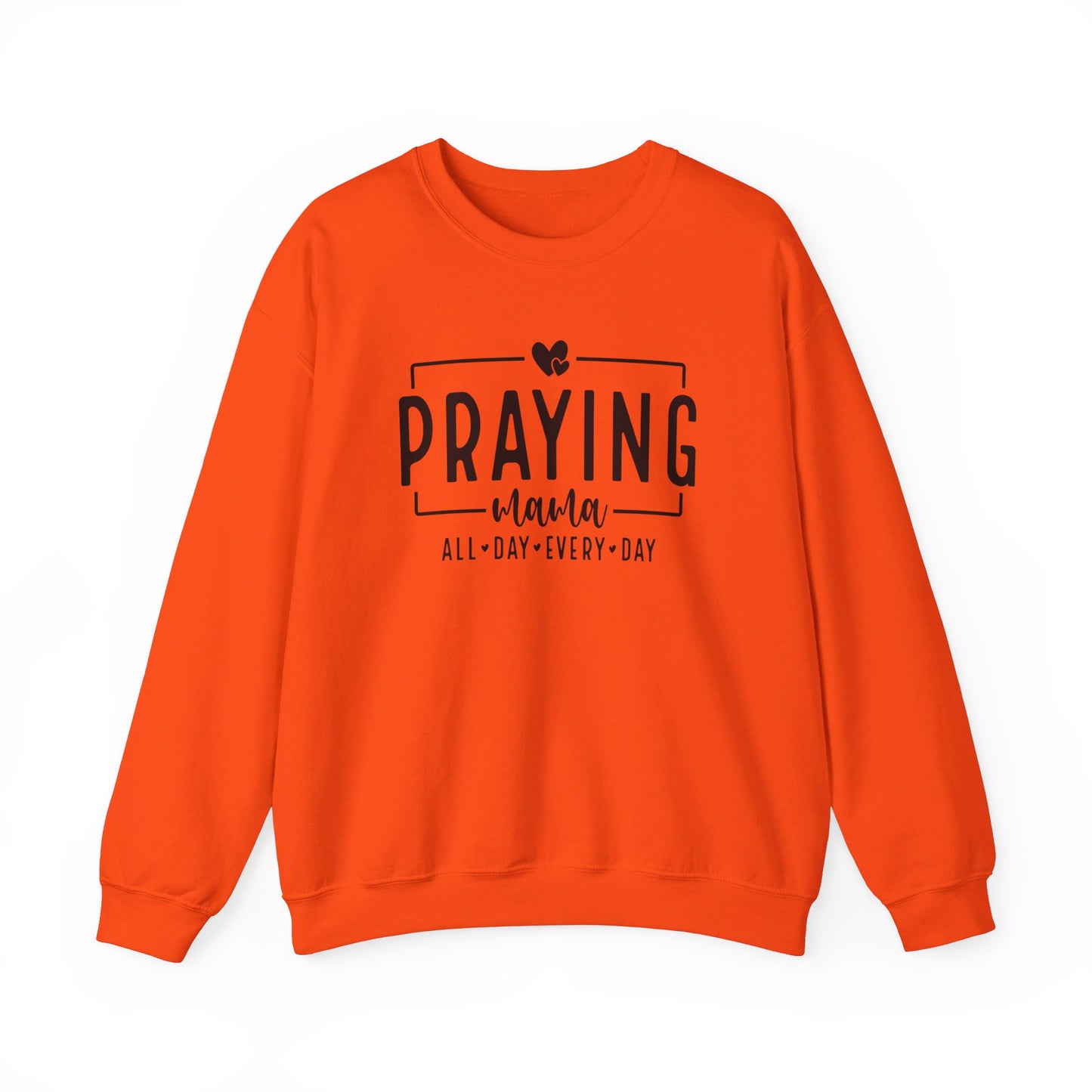 Praying Mama All Day Every Day Women's Heavy Blend™ Crewneck Christian Sweatshirt