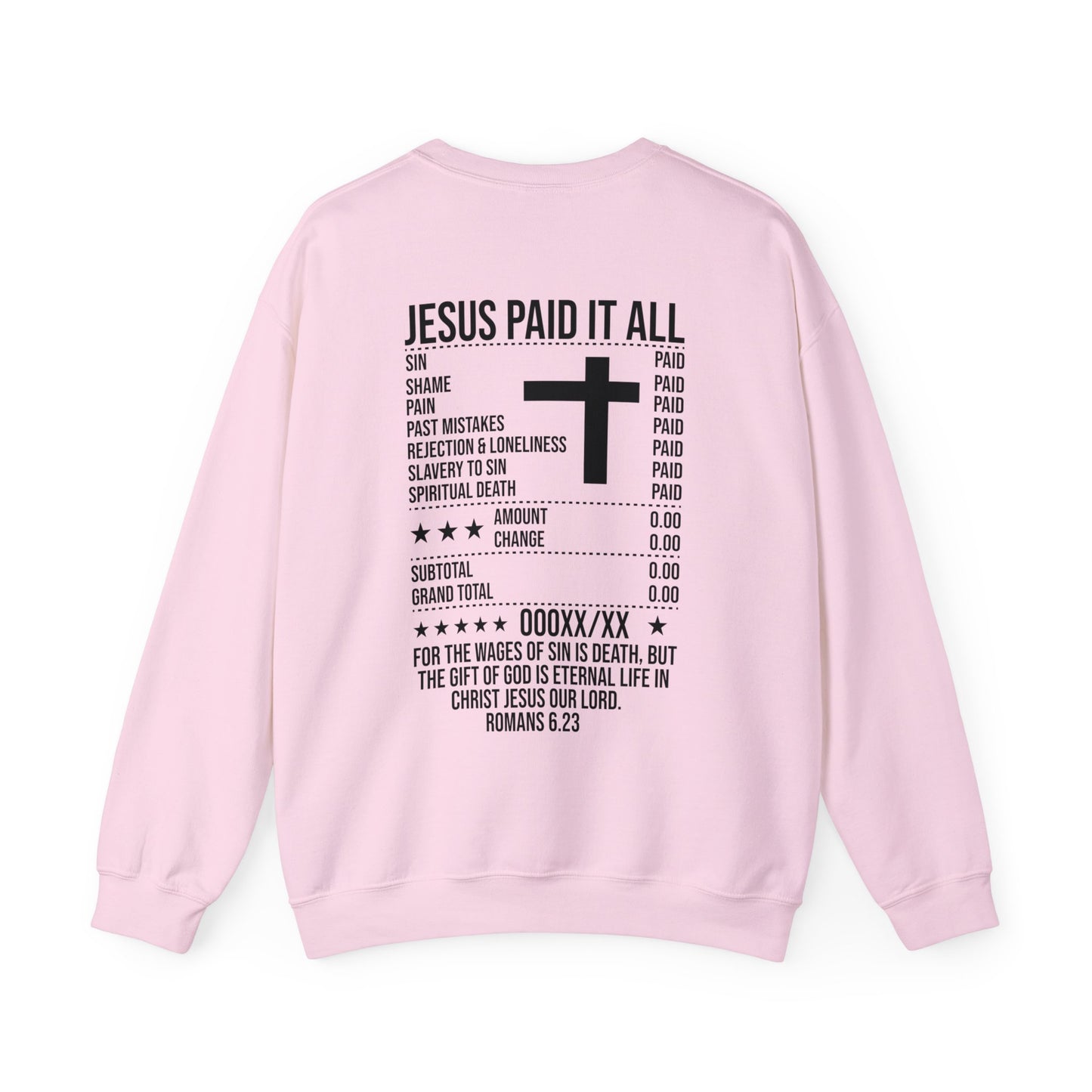 Paid In Full Jesus Paid It All Unisex Heavy Blend™ Crewneck Christian Sweatshirt