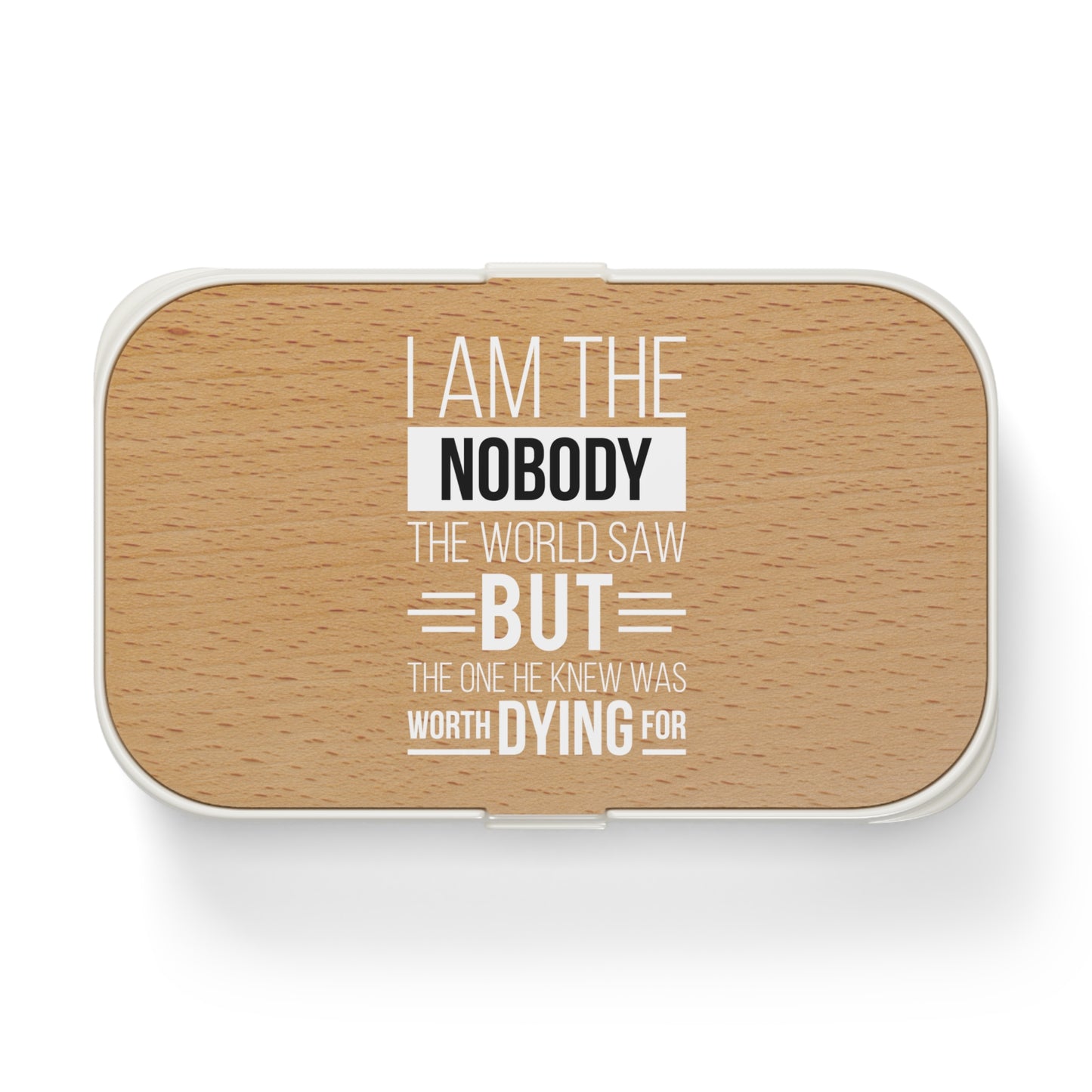 I Am The Nobody The World Saw But The One He Knew Was Worth Dying For Christian Bento Lunch Box Printify