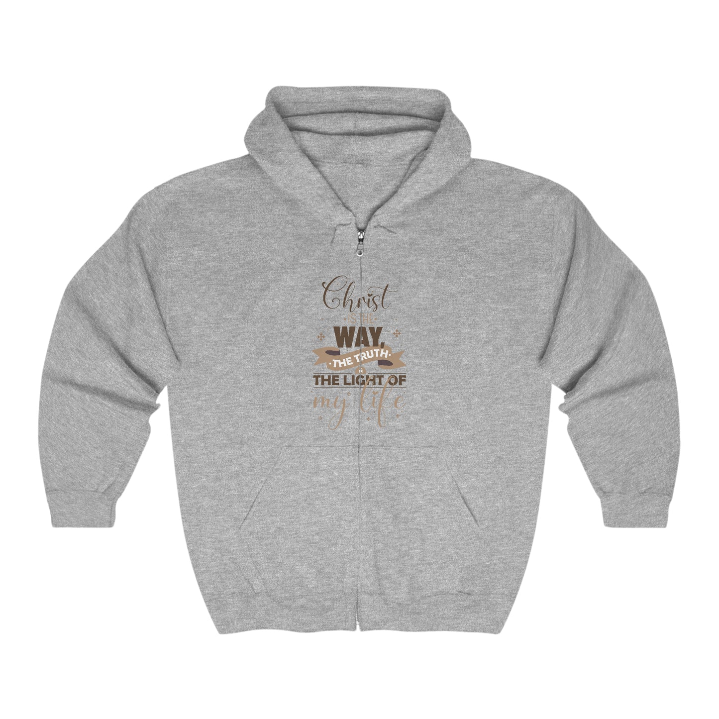 Christ Is The Way, The Truth & The Light Of My Life  Unisex Heavy Blend Full Zip Hooded Sweatshirt