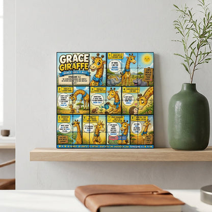 Grace Giraffe – Building Block Puzzle Ornament - ClaimedbyGodDesigns