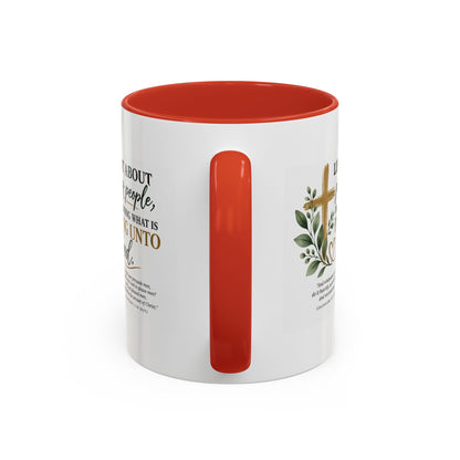 Christian Coffee Mug – "Pleasing Unto God" Inspirational Accent Mug (11/15oz)