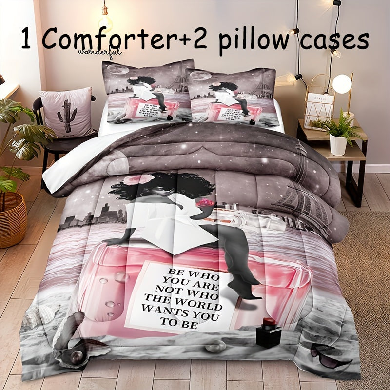 Be Who You Are Not Who The World Wants You To Be Christian Comforter Set 3pcs (1*Comforter + 2*Pillowcase, Without Core) claimedbygoddesigns