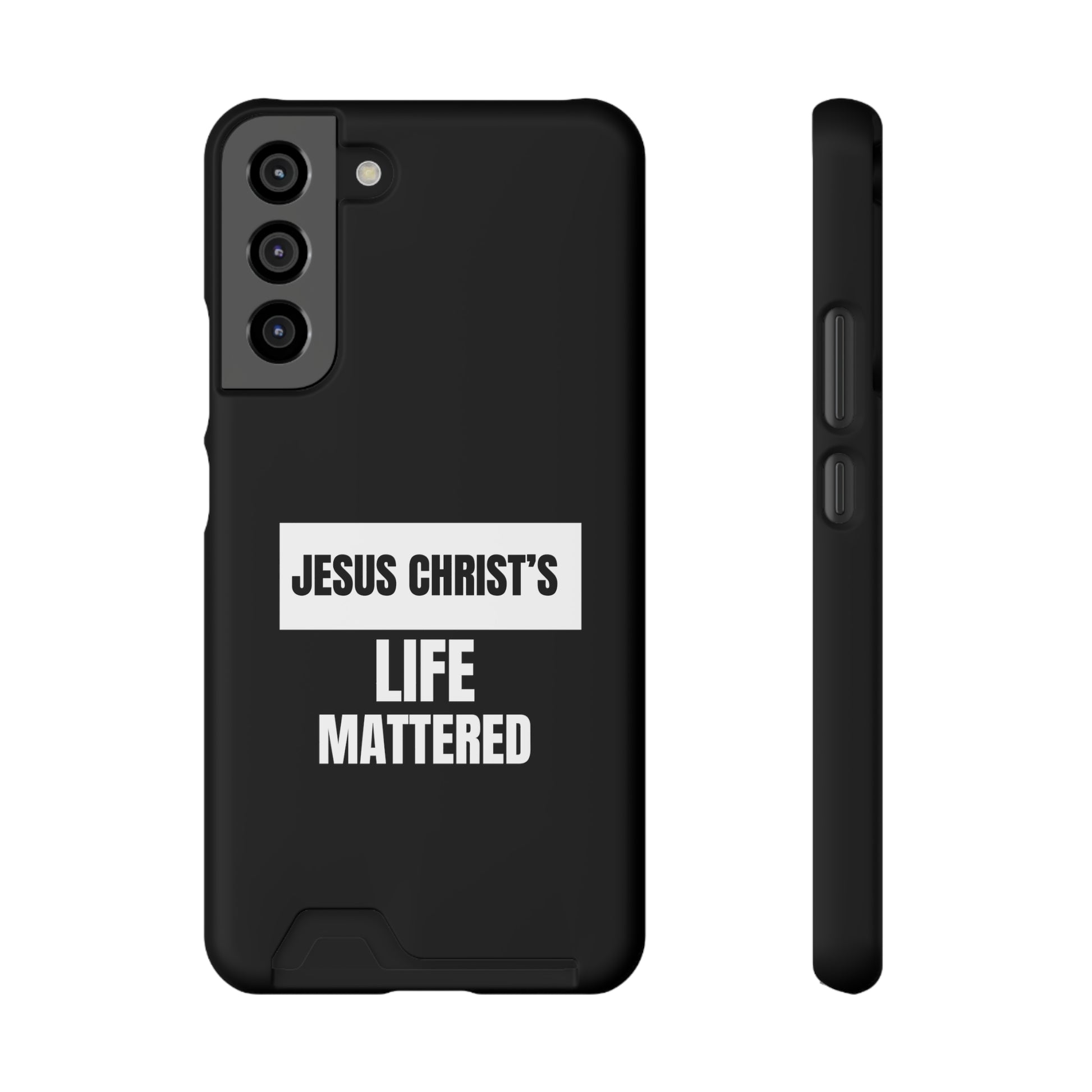 Jesus Christ's Life Mattered Phone Case With Card Holder Printify