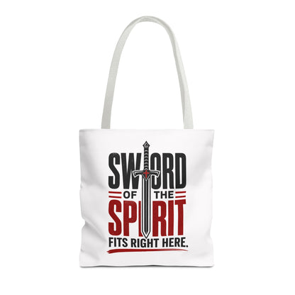 Sword of the Spirit Tote Bag — Christian Faith Inspirational Canvas Tote - ClaimedbyGodDesigns