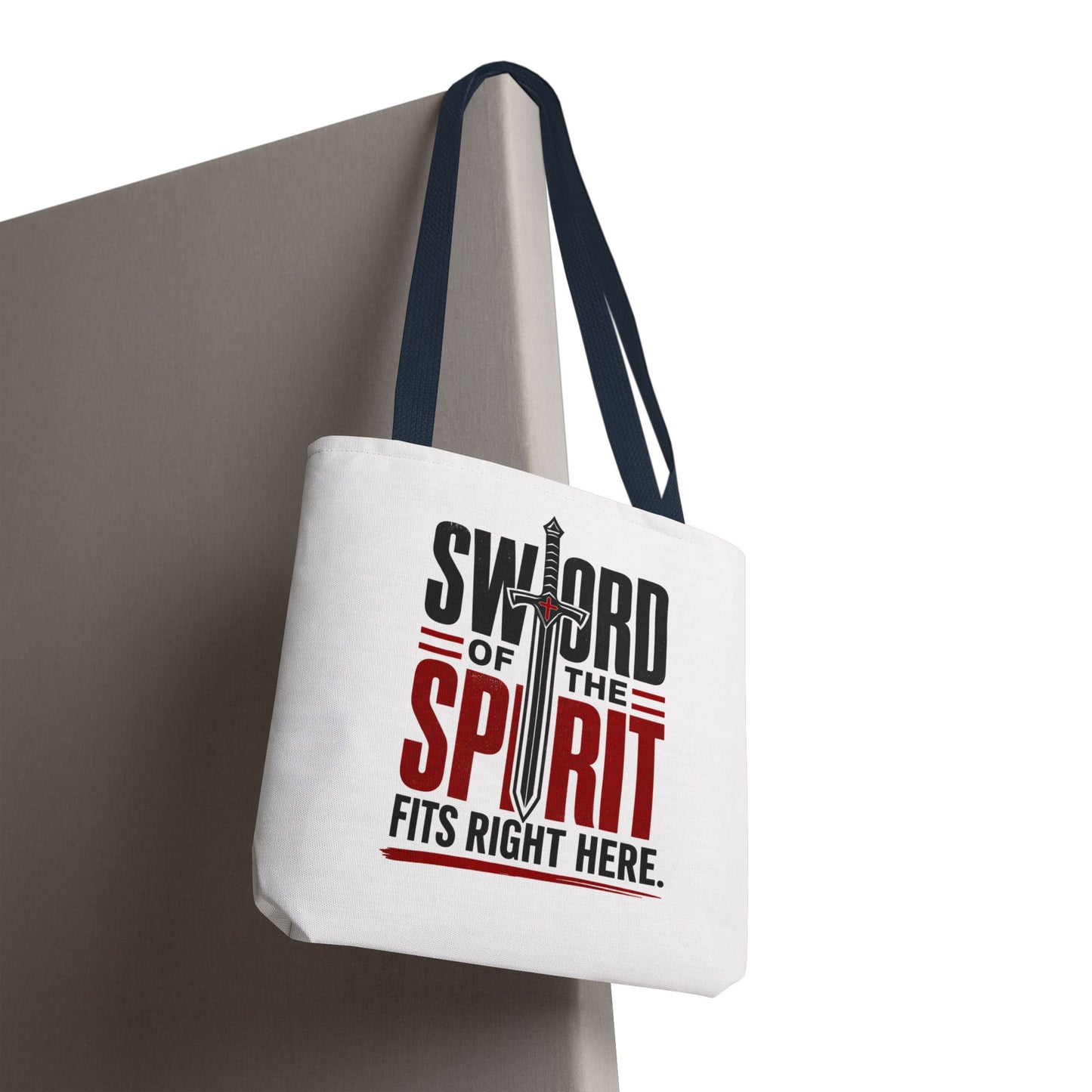 Sword of the Spirit Tote Bag — Christian Faith Inspirational Canvas Tote - ClaimedbyGodDesigns
