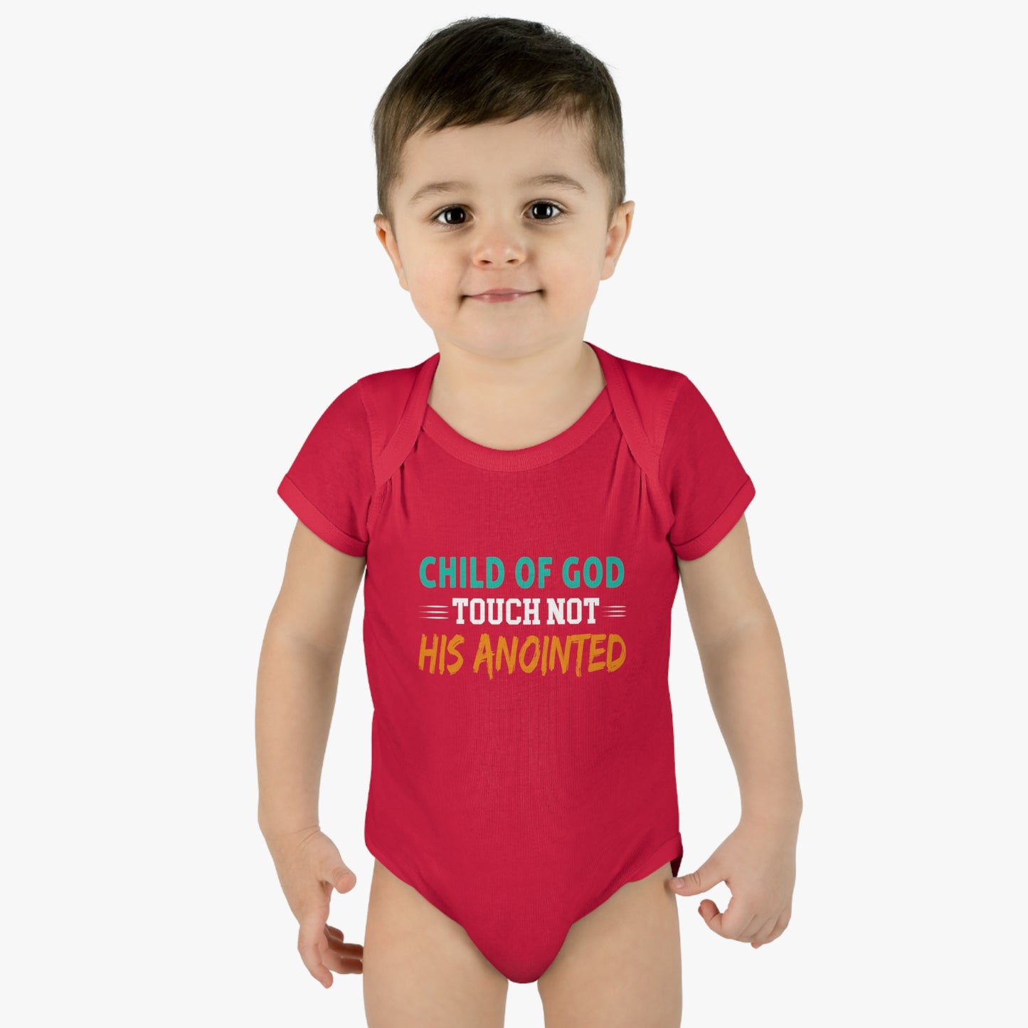 Child Of God Touch Not His Anointed Christian Baby Onesie Printify