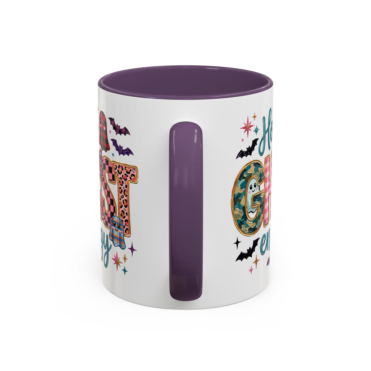 Accent Christian Coffee Mug — "Holy Ghost Energy" Halloween Cute Spooky Ceramic Mug (11/15oz)