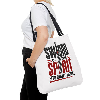 Sword of the Spirit Tote Bag — Christian Faith Inspirational Canvas Tote - ClaimedbyGodDesigns