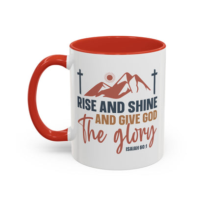 Christian Ceramic Mug - Give Him The Glory Accent Coffee Mug (11, 15oz)