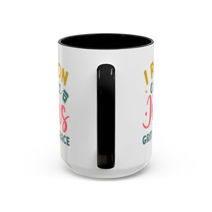 Inspirational Coffee Accent Mug - "I Run on Coffee & " - Perfect Gift for Faith & Coffee Lovers