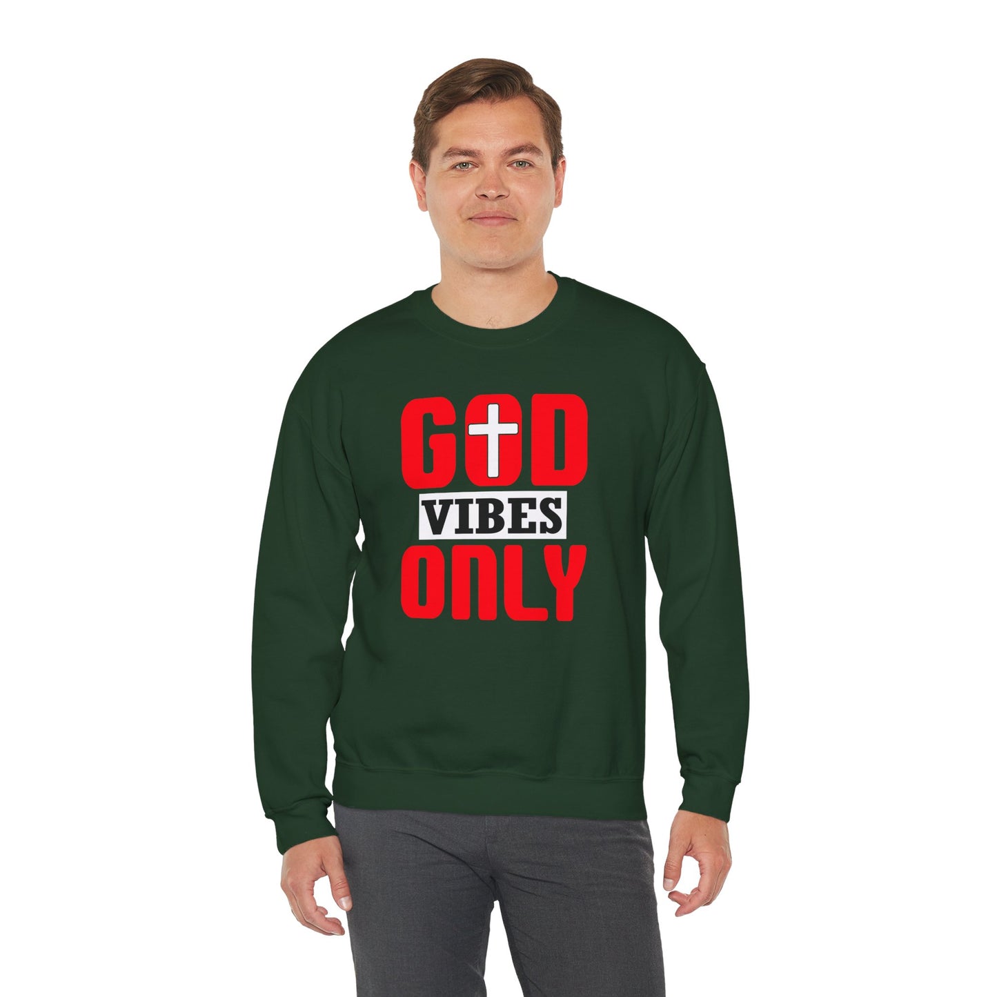 God Vibes Only Unisex Heavy Blend™ Crewneck Christian Sweatshirt