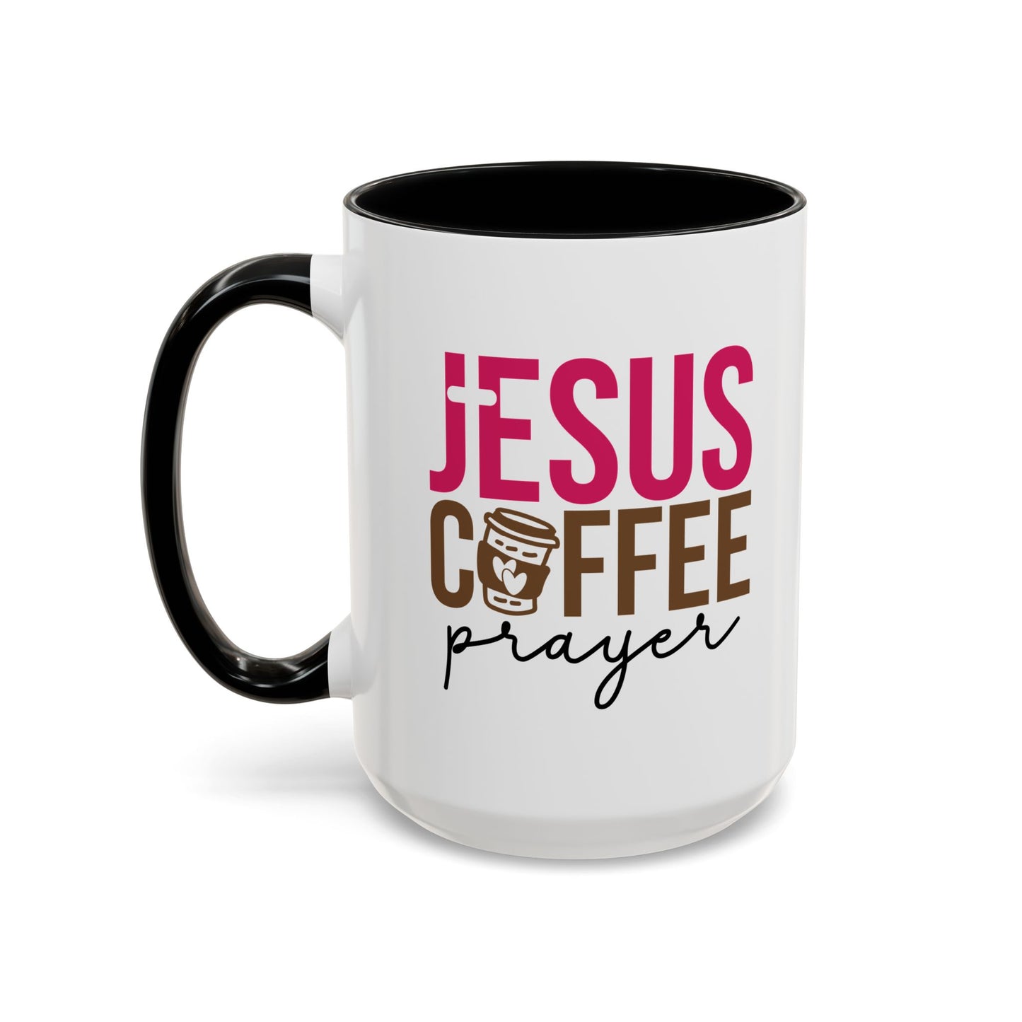 Faith-Inspired Coffee Prayer Accent Mug - Faith Inspired Gift for Coffee Lovers, Religious Drinkware, Inspirational Kitchen Decor