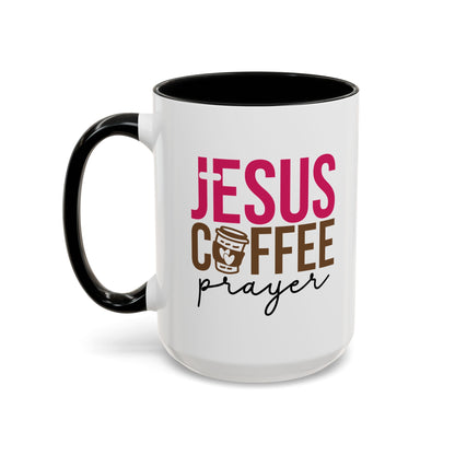 Faith-Inspired Coffee Prayer Accent Mug - Faith Inspired Gift for Coffee Lovers, Religious Drinkware, Inspirational Kitchen Decor