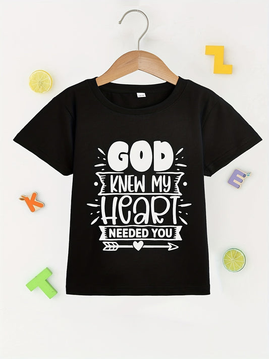 God Knew My Heart Needed You Youth Christian T-shirt claimedbygoddesigns