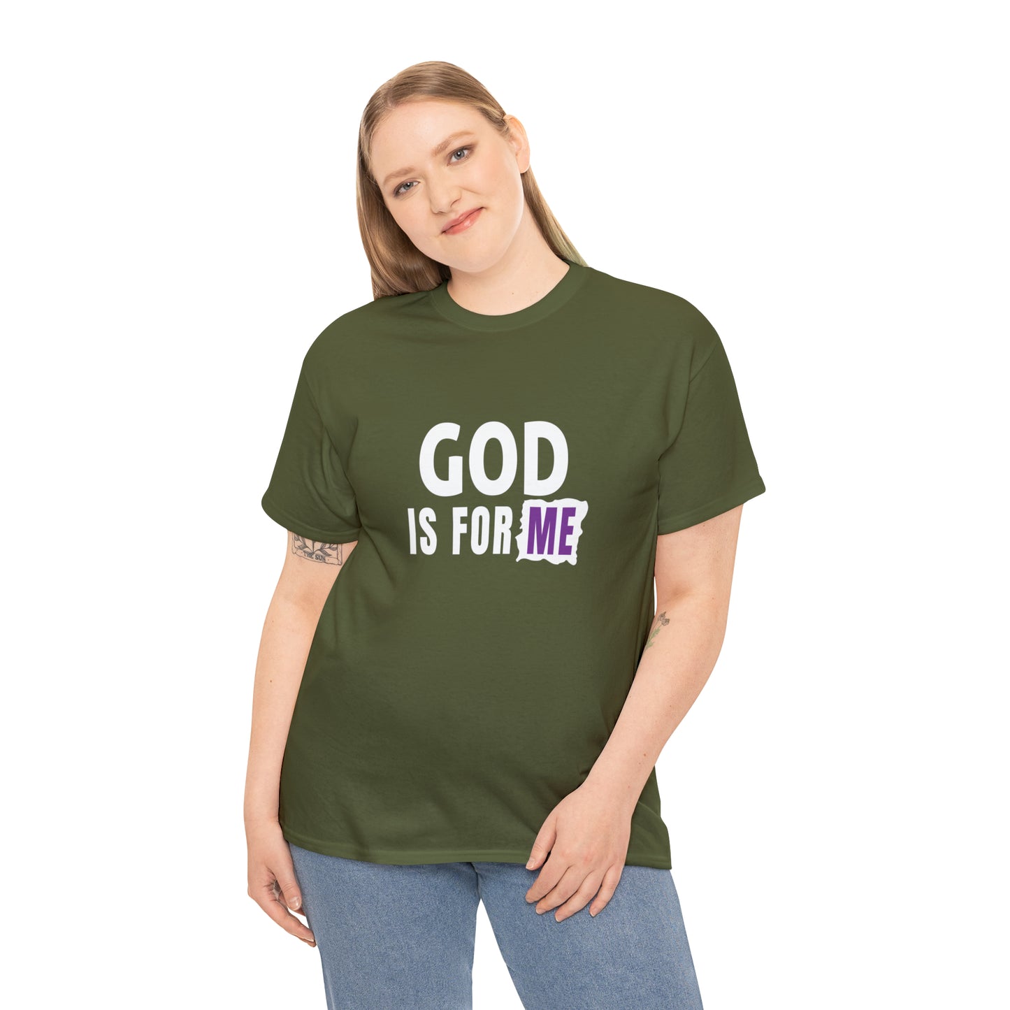 God Is For Me Unisex Heavy Cotton Tee Printify