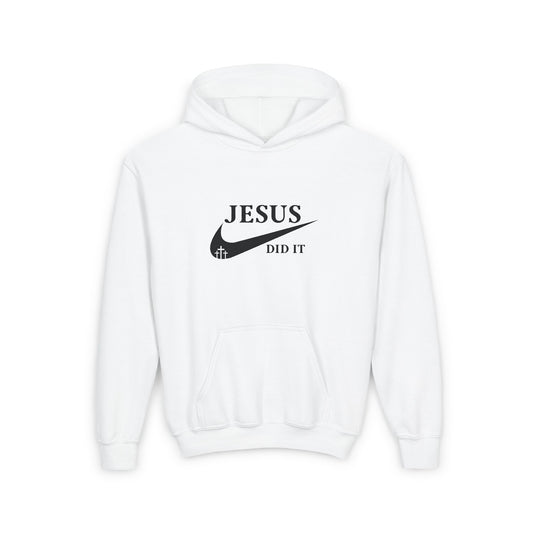 Jesus Did It Christian Hoodie, Youth Sweatshirt, Religious Gift for Teens, Christian Apparel, Inspirational Clothing,