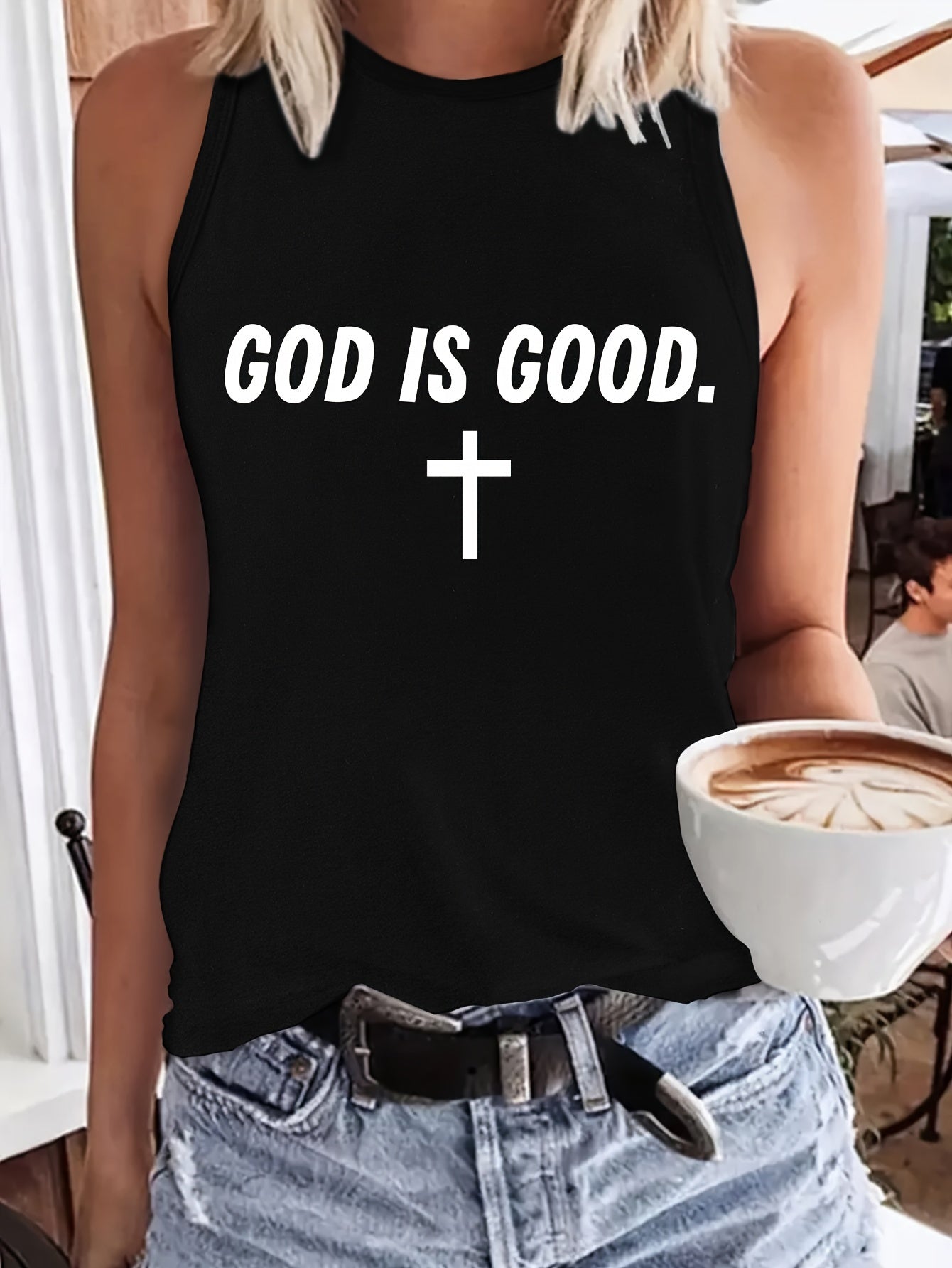 God Is Good Women's Christian Tank Top claimedbygoddesigns