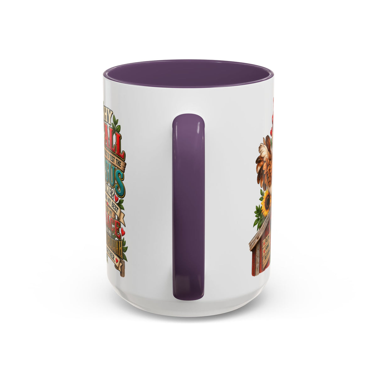 Christian Farmhouse Coffee Mug — "Why Y'all Keep Trying to Put Jesus in Me?" Accent Mug