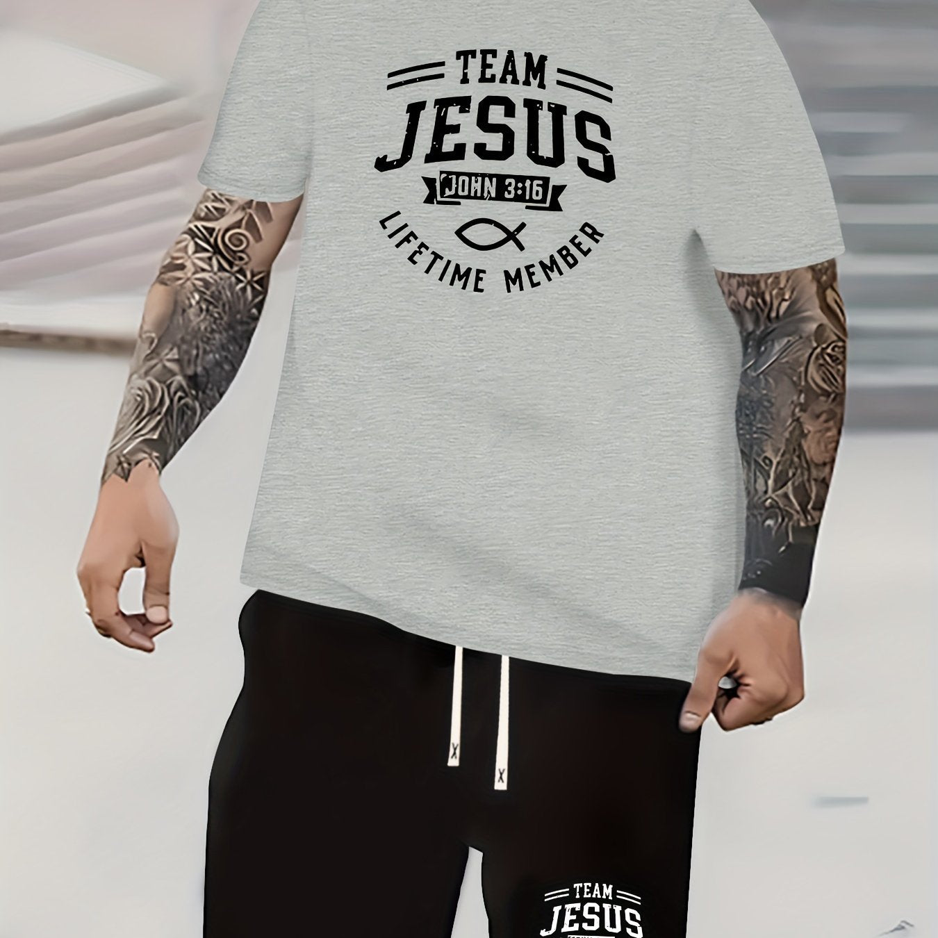 Team Jesus Lifetime Member Men's Christian Casual Outfit claimedbygoddesigns