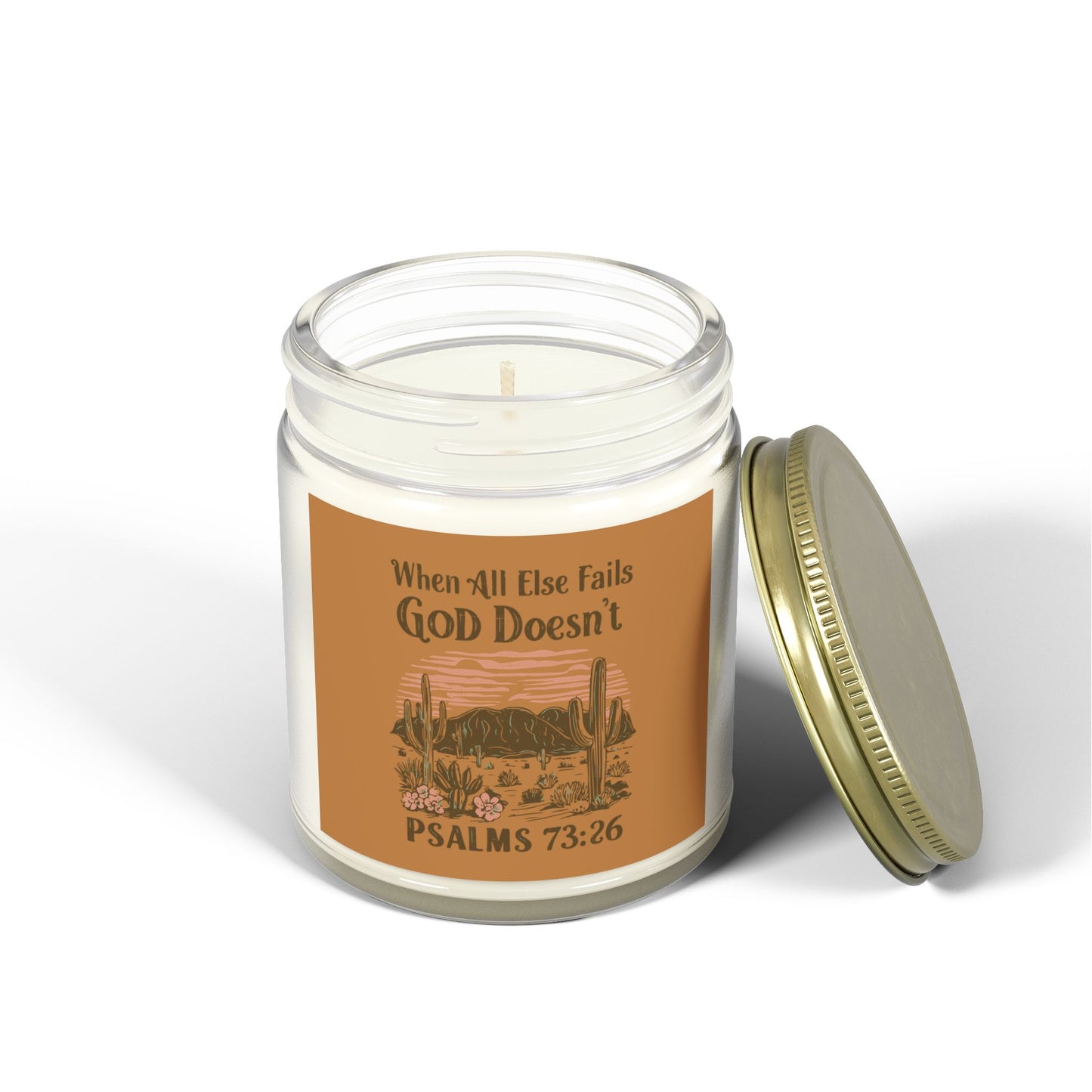 When All Fails God Doesn't Christian Scented Candle (4oz, 9oz)