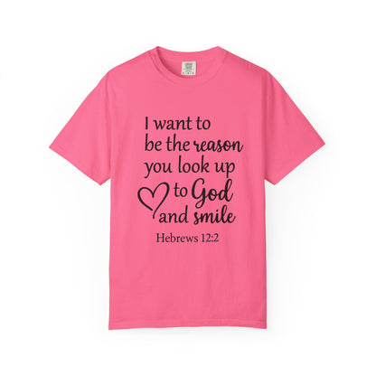 Inspirational Unisex T-Shirt -Smile, Faith-Based Apparel, Religious Gift, Christian Tee, Motivational Shirt, Everyday Wear