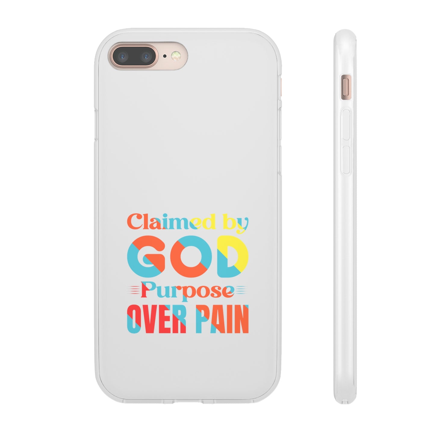 Claimed By God Purpose Over Pain Christian Flexi Phone Case Printify