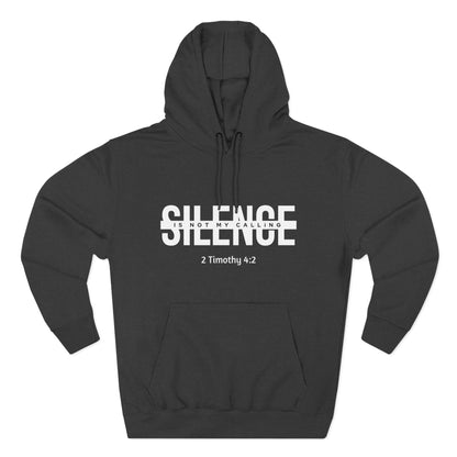Silence Hoodie - Inspirational Fleece Unisex Pullover, Christian Gift, Motivational Activewear, Cozy Sweatshirt, Scripture Reminder - ClaimedbyGodDesigns