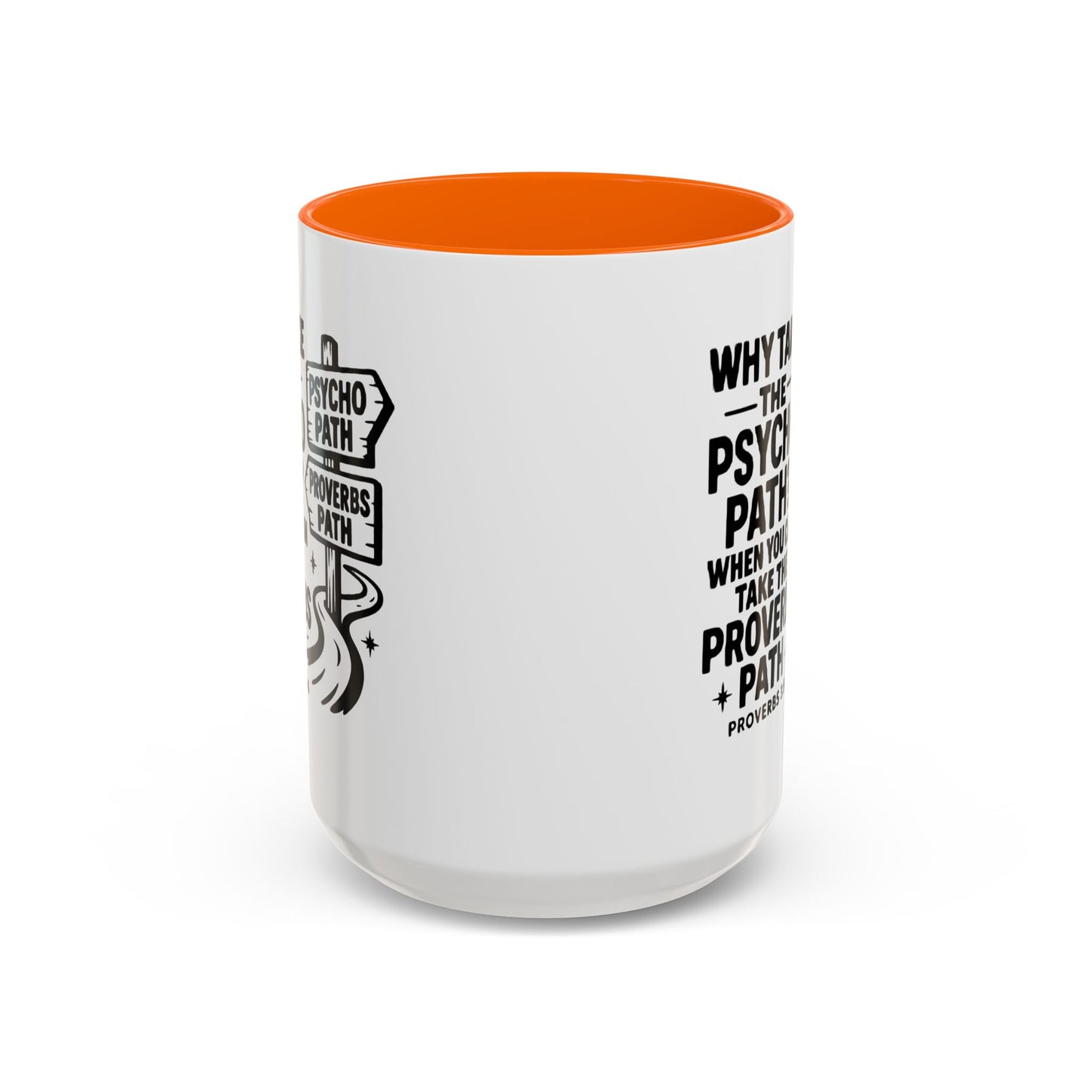 Inspirational Quote Accent Coffee Mug - Perfect Gift for Motivational Moments, Office Desk Essentials, Christian Gifts, Proverbs 3:5-6