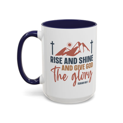 Christian Ceramic Mug - Give Him The Glory Accent Coffee Mug (11, 15oz)