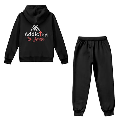 More Of Him Youth Christian Zippered Sportswear Outfit - ClaimedbyGodDesigns