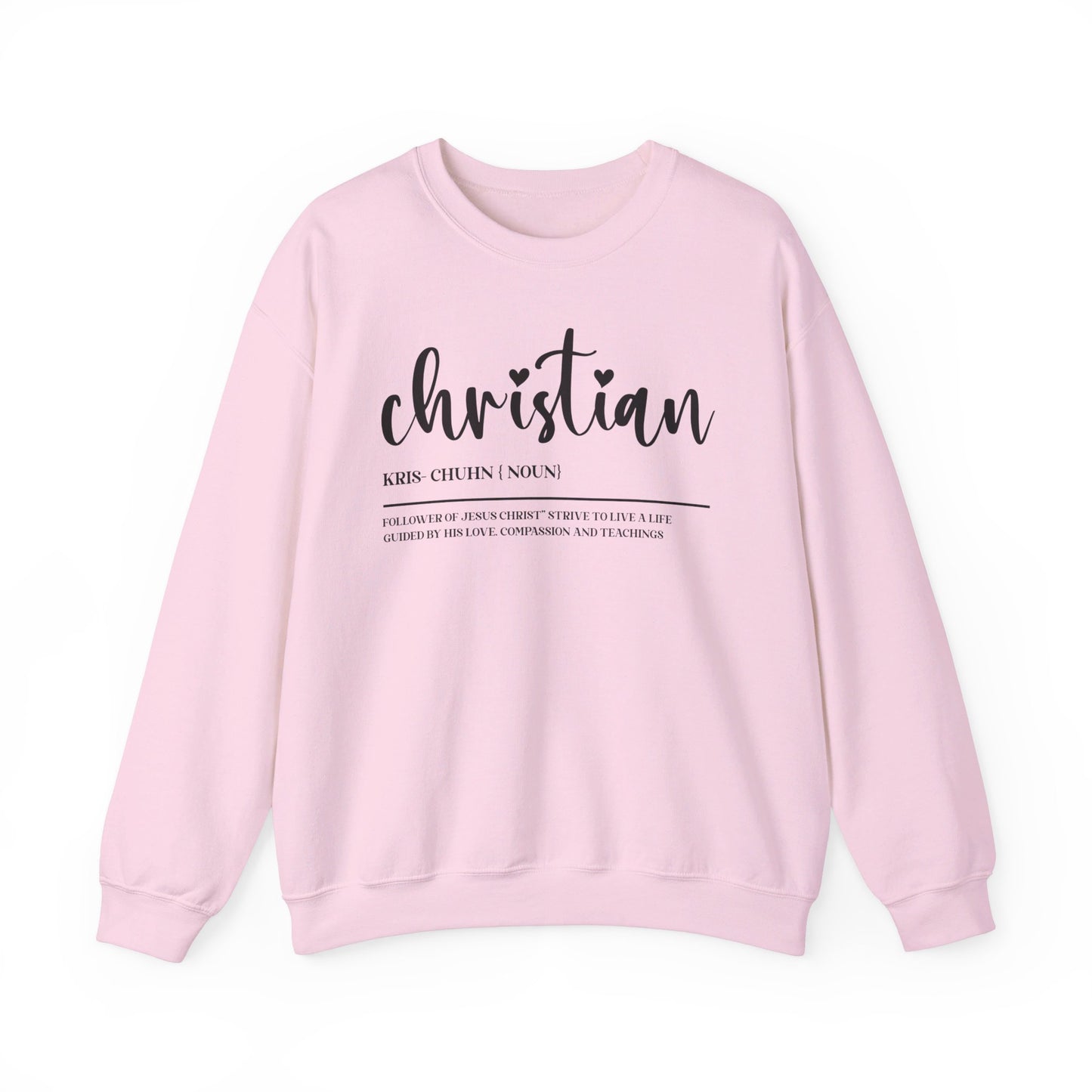 I Am A Christian Follower Of Christ  Unisex Heavy Blend™ Crewneck Christian Sweatshirt