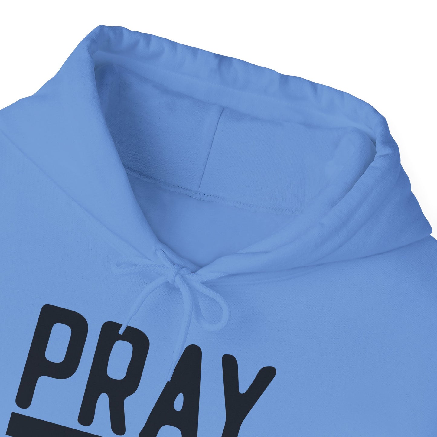 Pray On It Through It Over It Because Adulting Is Hard Without Jesus Unisex Christian Hooded Pullover Sweatshirt