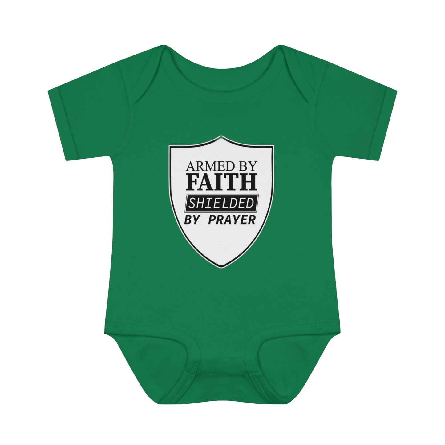 Armed By Faith Shielded By Prayer Christian Baby Onesie Printify