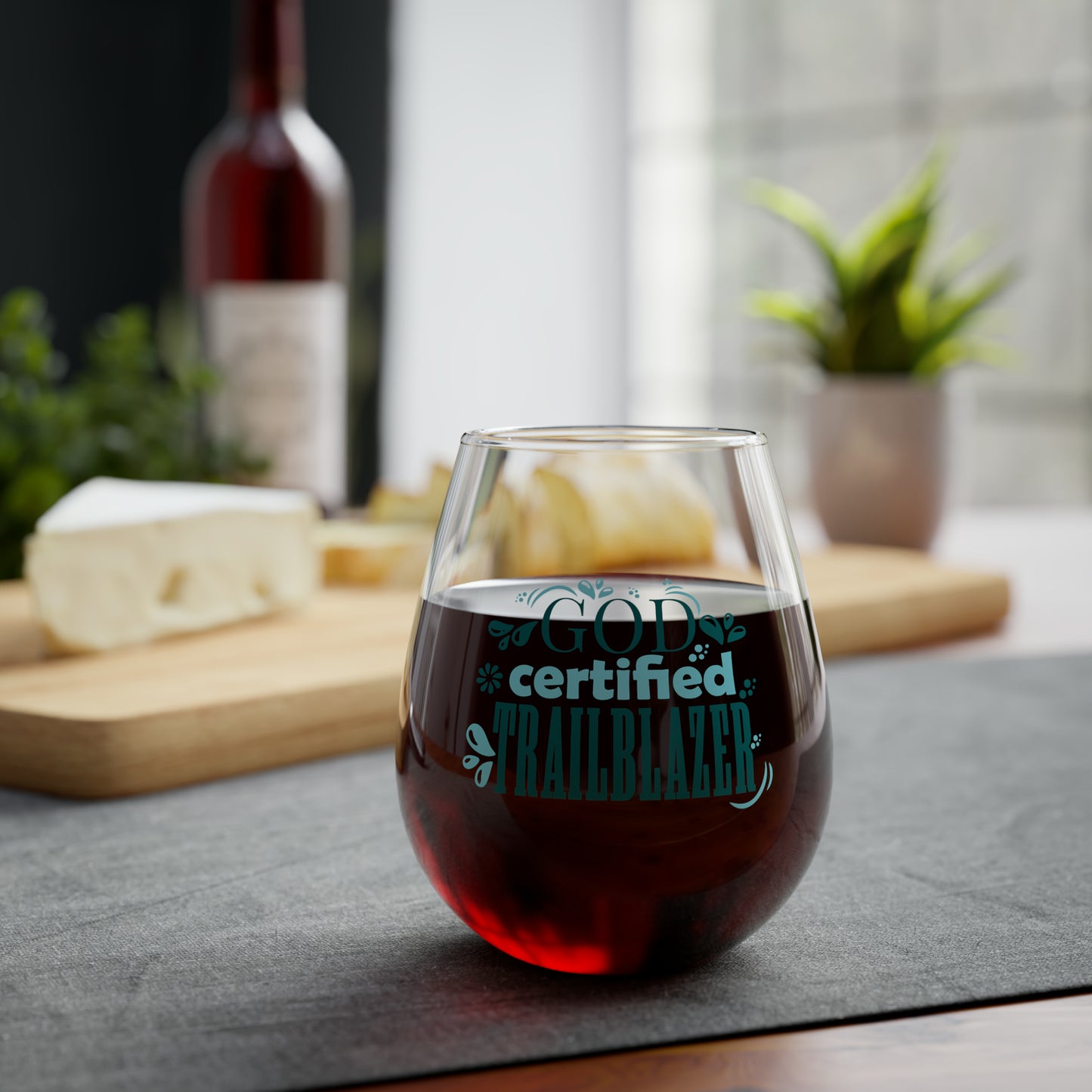 God Certified Trailblazer Stemless Wine Glass, 11.75oz